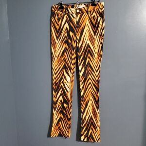 Anne Klein Fiery Tiger Patterned Womens Jeans Size 6